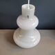 Vintage pendant light in two-layered grey/white glass