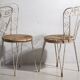 Anciennes chaises d’extérieur blanches (vers 1920). Ensemble de 4 pièces
