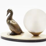 Art deco lamp marble duck