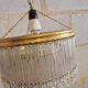 Crystal and brass cascade pendant chandelier