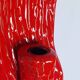 Vintage bricht red mid century ceramic wall light