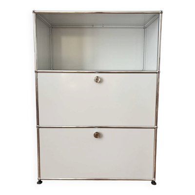 Meuble USM Haller vintage – 2 tiroirs et niche ouverte