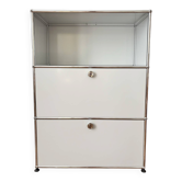 Meuble USM Haller vintage – 2 tiroirs et niche ouverte