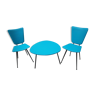 Set of two chairs and a coffee table from 1950