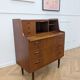 Secrétaire scandinave vintage en teck