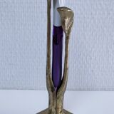 Bronze sculpture with leaf decoration