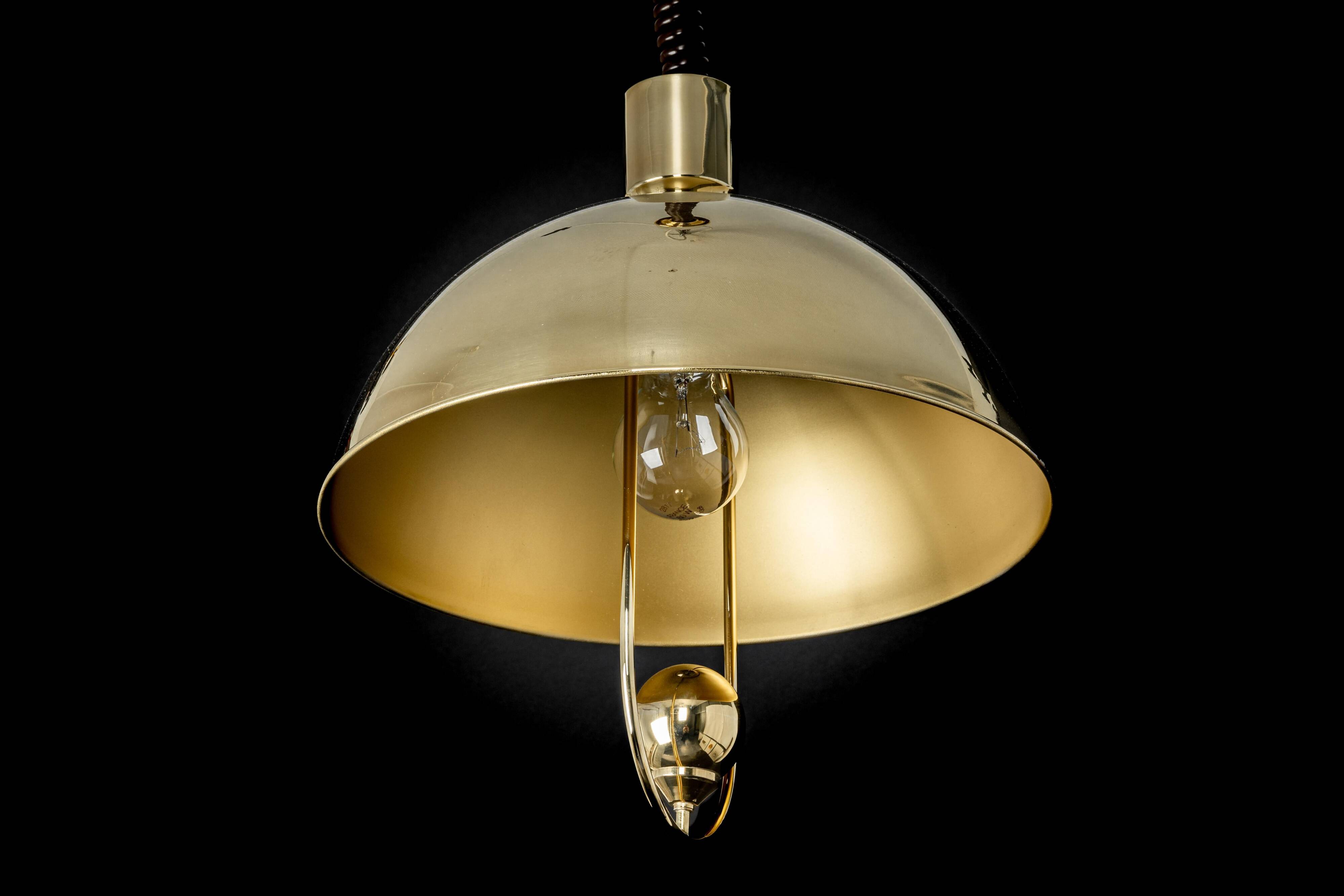 Small dome pendant in brass by Florian Schulz, Germany.