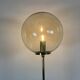 Iridescent glass brass globe lamppost