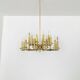 Brass Chandelier by Gaetano Sciolari
