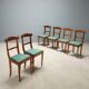 Antique Louis-Philippe walnut chairs with upholstered seats, 19th century.