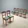 Antique Louis-Philippe walnut chairs with upholstered seats, 19th century.