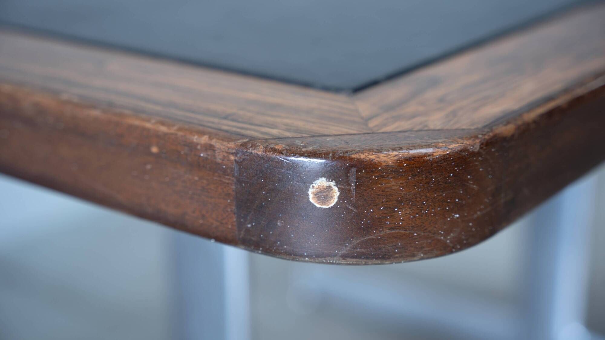 Bureau danois avec dessus en cuir