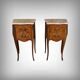 Pair of bedside tables in rosewood marquetry, Louis XV style – 2nd half of the 20th century