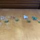Set of 4 vintage murano glass knife rests grape cluster