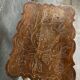Antique engraved wooden side table