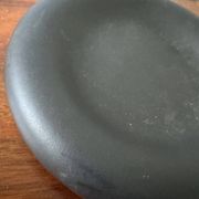 Memphis black ceramic pocket tray from the 80s