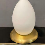 Murano Glass Egg Shaped Table Lamps, 1980s, Set of 2