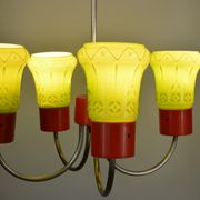 1970s postmodern pendant lamp zzm domgos zabrze, poland
