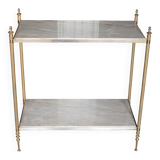Marble and brass console/shelf