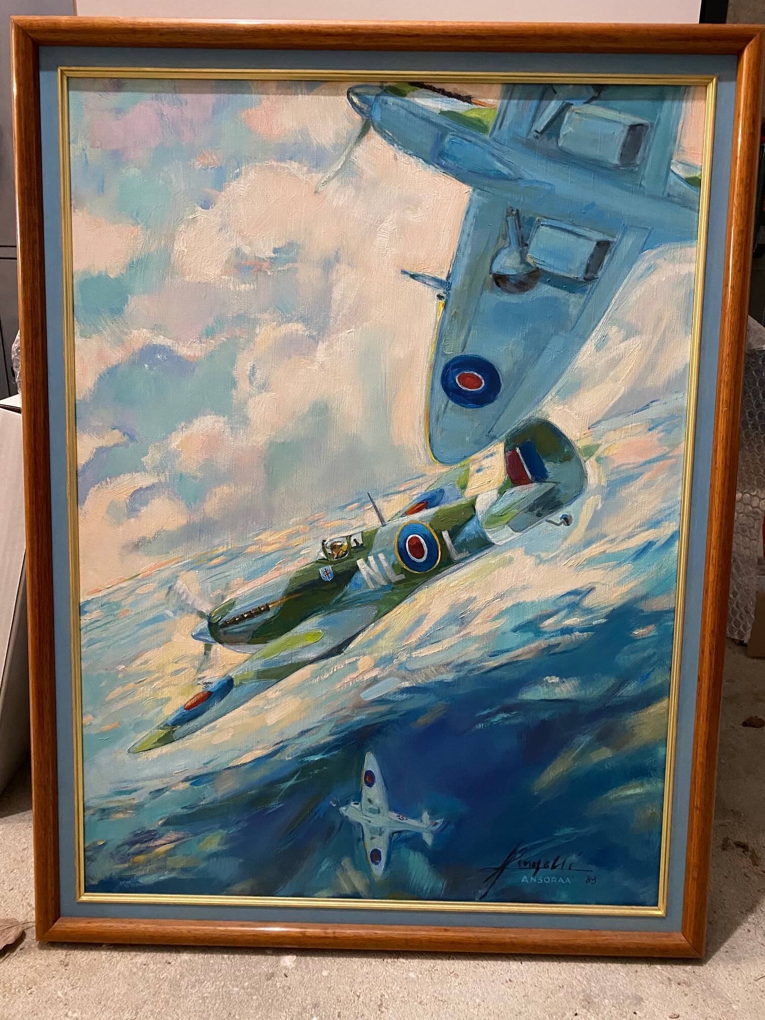 Spitfire aircraft painting by Lengelle