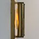 Pair of vintage modernist adjustable wall lights, brass, France 1970.
