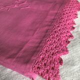 Old Fuschia Pink Cotton Pillowcase