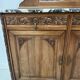 Art Deco dessert table in solid walnut, 20th century.