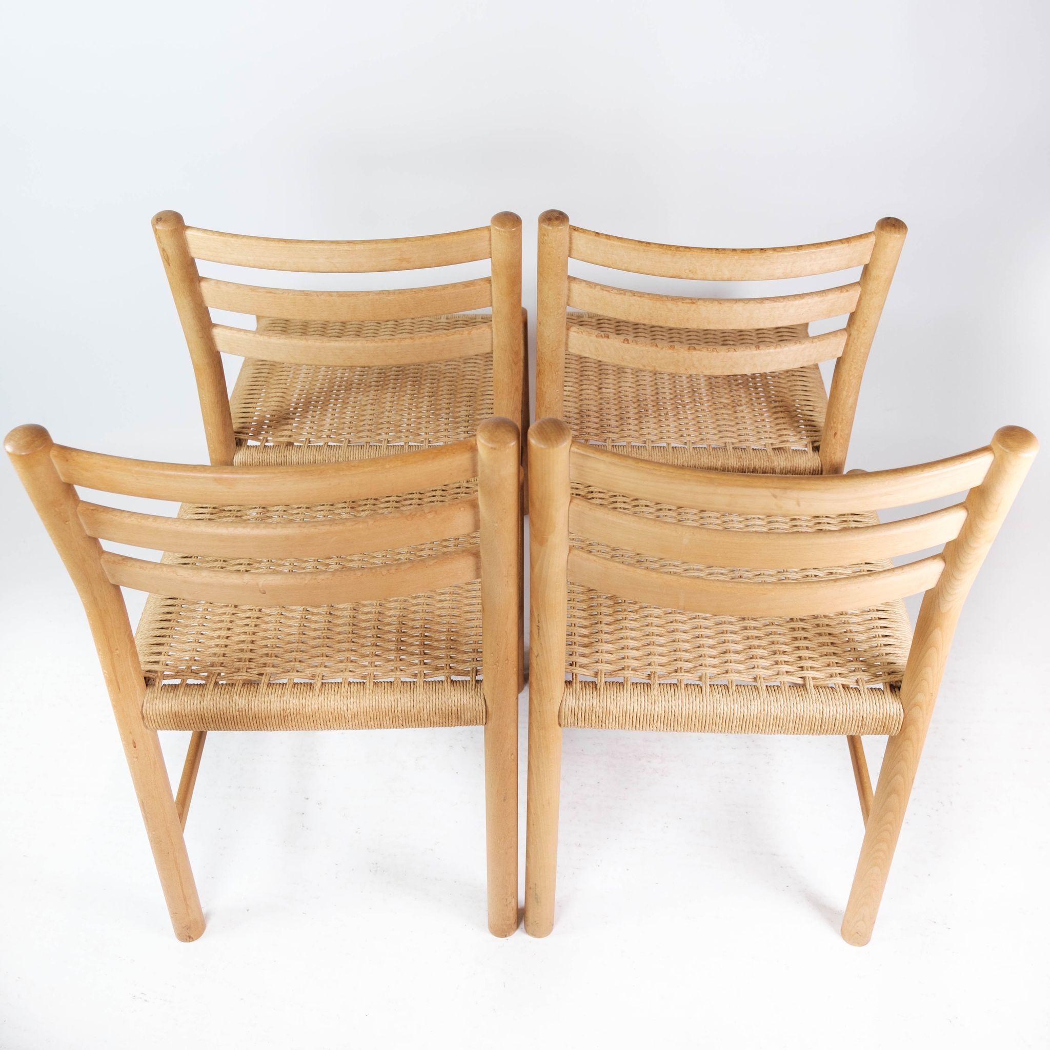 A set of four Kurt Østervig oak dining chairs for K.P. Møbler