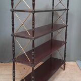 Five-tray floor in varnished mahogany