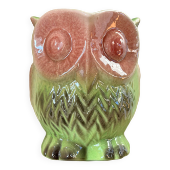 Pichet broc zoomorphe chouette hibou Sarreguemines