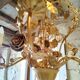 Golden iron chandelier 1960