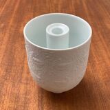 White porcelain candlestick from mid-century by Bjørn Wiinblad for Rosenthal.