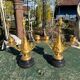 Pair of gilded bronze candlesticks