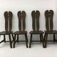 Set of 4 Belgian Brutalist Dining Chairs from De Puydt, 1970’s