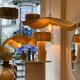 Hanging lamp flower wave raffia oda - l d75 cm