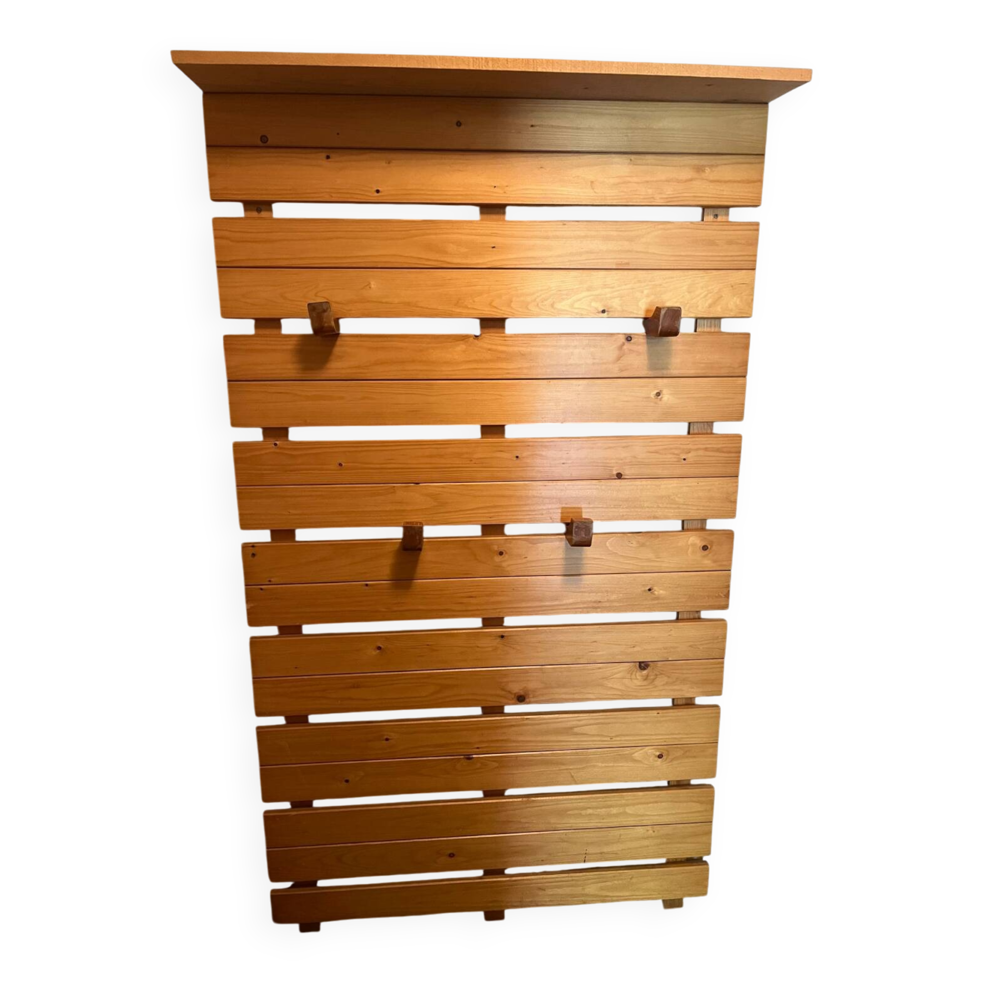 Solid wood wall coat rack
