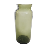 Blown and bubbled glass vase