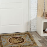 Handmade savonnerie door mat wool rug 61x91cm