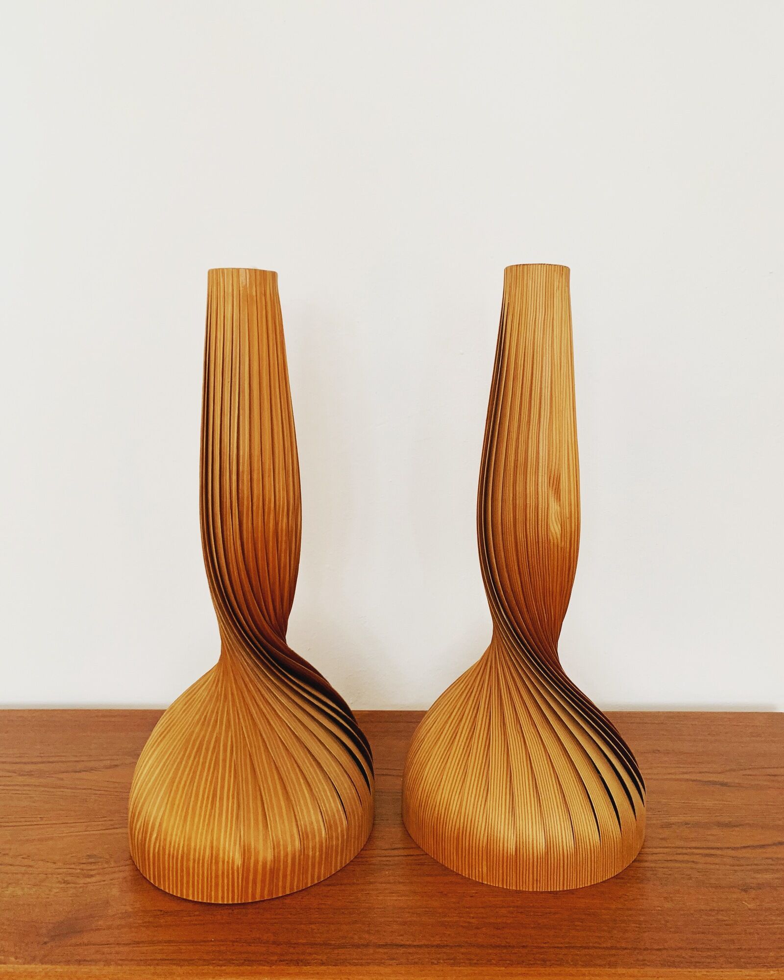 Swedish Mid Century Modern wooden pendant lamp by Hans Agne Jakobsson