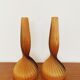Swedish Mid Century Modern wooden pendant lamp by Hans Agne Jakobsson