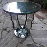1930s mirrored pedestal table