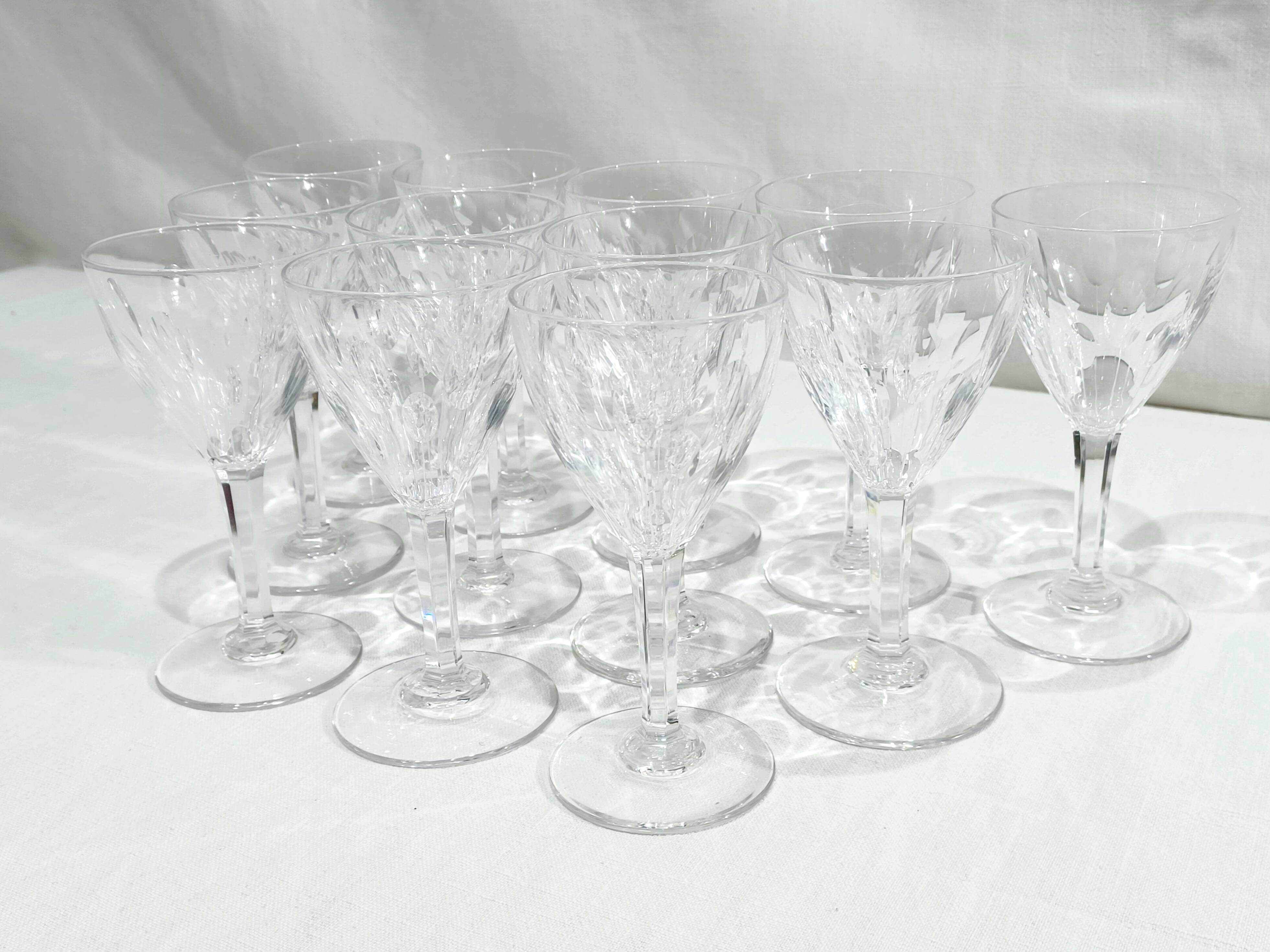 Val Saint Lambert - 12 Nestor Hamlet Liqueur Glasses