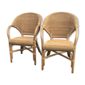 Pair of rattan chairs