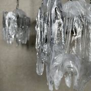2x lustres vintage Mazzega en 'verre fondu' – Murano