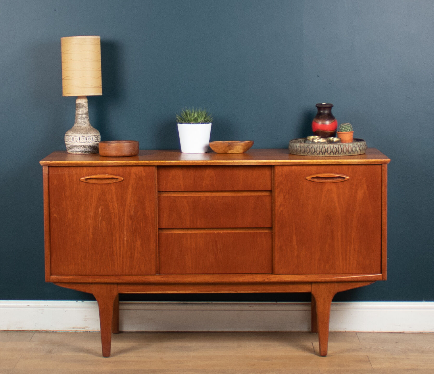 Restored Retro Short Teak Mid Century 1960s Jentique Sideboard