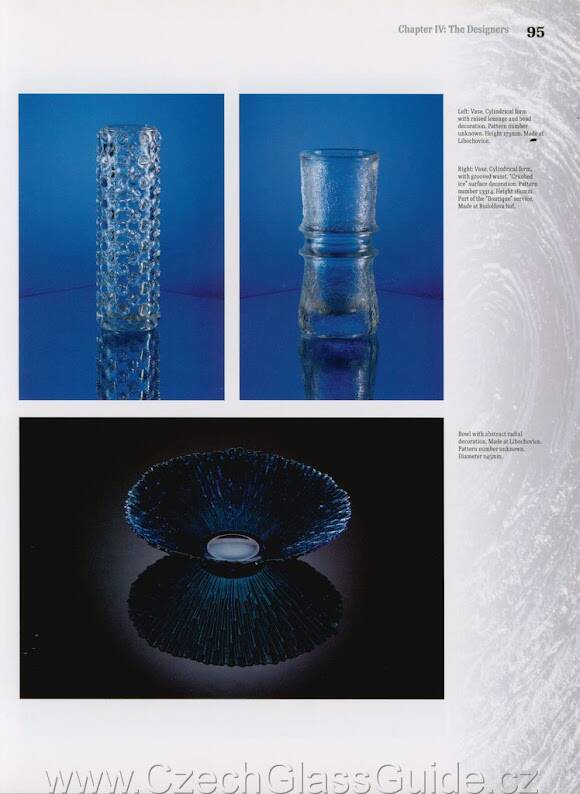 Mid-Century Modern Pressed Glass Vase: Pavel Panek Design, Rudolfova Hut