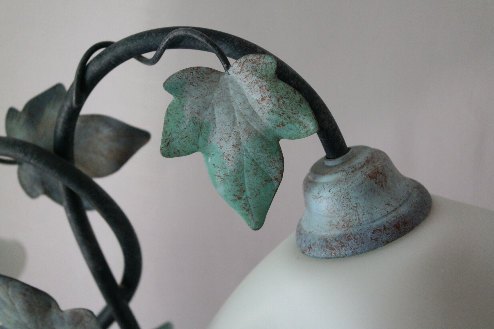 Table lamp in metal and frosted glass by Jean-Pierre Ryckaert, collection "Louisiane" 60's