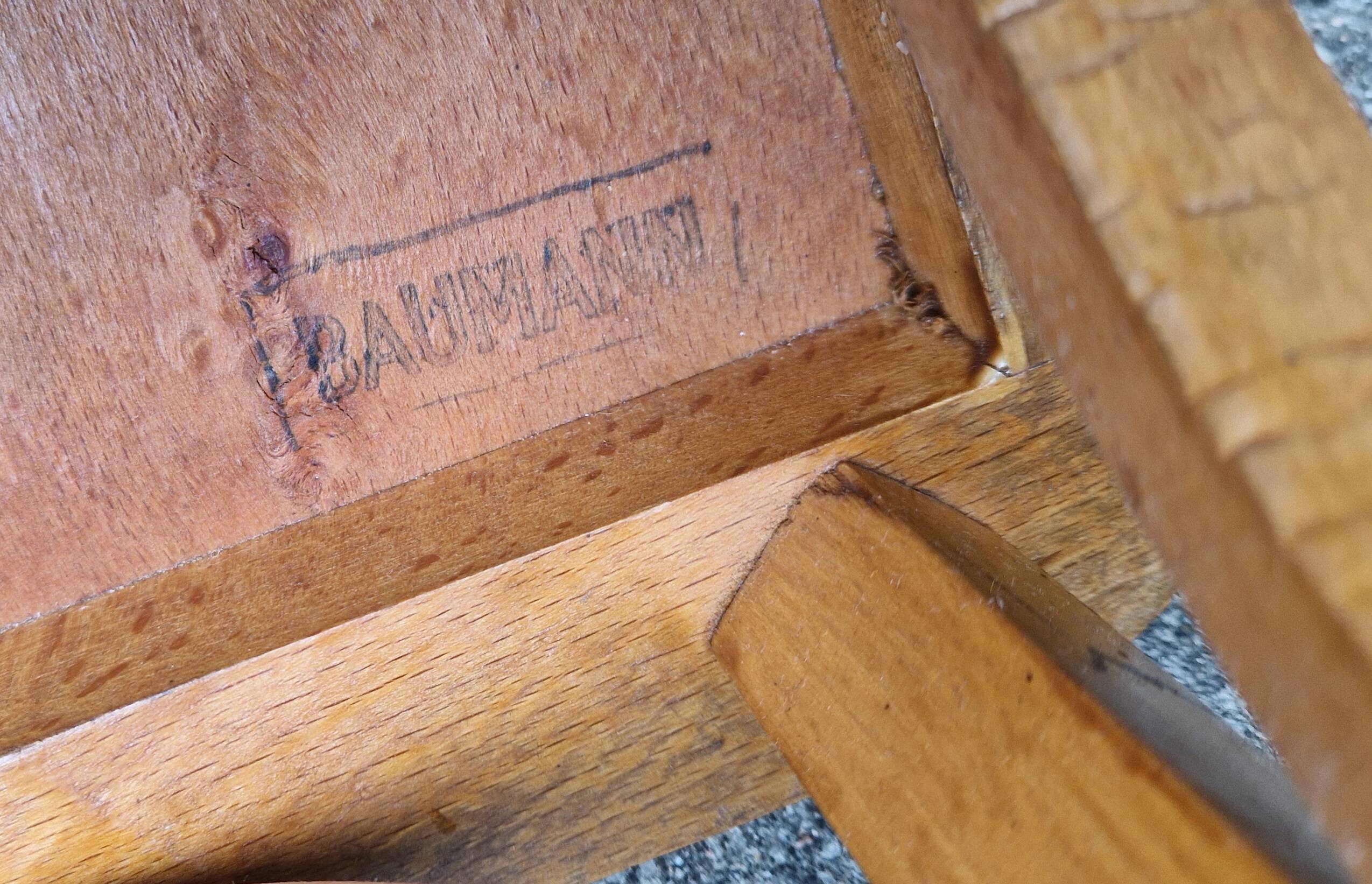 Baumann school desk and chair, retro 1930s