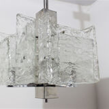 Murano glass pendant chandelier Mazzega 1970s