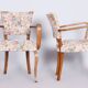 Art Deco Chairs in Beech attributed to J. Leleu, France, 1930s, Set of 2